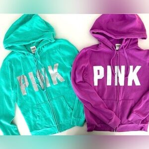 PINK Victoria's Secret Kids Hoodies - Turquoise and Magenta